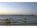 Boatmen in their Bangkas (outrigger boats) used to cross North Channel to Corregidor Island