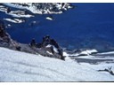Crater Lake is ice blue