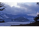 Clouds roll in at Sunset on Crater Lake