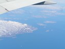 Snow covered coastal mountains