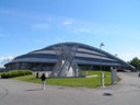 Olympic ice rink shaped like a Viking ship