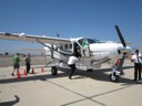Howard boarding our flight to the Nazca Lines, Pisco Airport