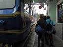Boarding train to Aguas Calientes