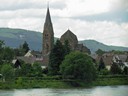Village along the Rhine river