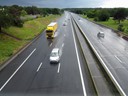 Rain on the freeway, France