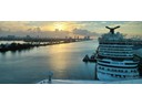 Sun rise over Port Miami